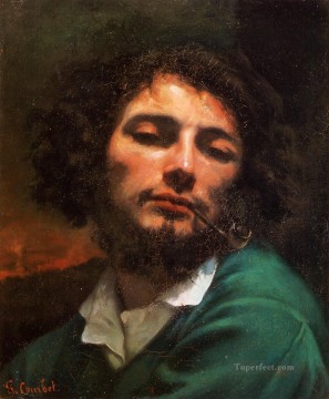  realismo Pintura Art%C3%ADstica - Retrato del artista también conocido como Hombre con una pipa Pintor del realismo realista Gustave Courbet